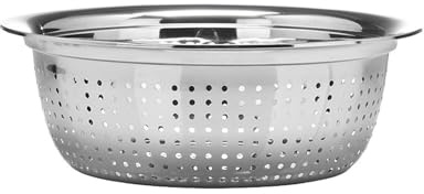 Bol mélangeur en acier inoxydable, grand bac métal, saladier robuste, panier égouttoir à fruits et légumes(Drain Basket 32cm)