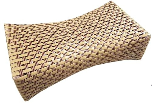 NihaoWXM Sauna Kopfstütze Holz 1pc Sauna Kopfstütze Rattan Kissen Bambus Weben Schweiß Hohl Lange Rechteck(Medium 29x17x8.5cm)