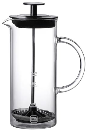 CYDZSRA Cafetera francesa con línea de escala precisa, espumador de leche para tetera, té, hogar, cocina, comedor, cafeteras, línea escala precisa, 480 ml (16 onzas), francesa, con exacta para
