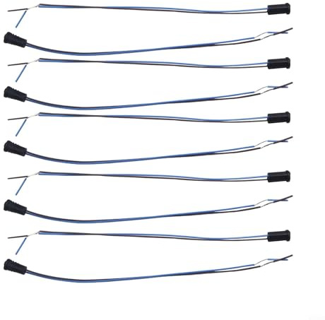 10 Stück 12 V G4 Sockel mit 20 cm Verkabelung für Niedervolt-LED und 50 W max pro Fassung, 9 mm Sockel, vorverdrahtet