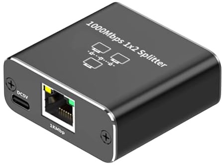 Höghastighets LAN-delare – 1 000 Mbps adapter med dubbla portar, Gigabit