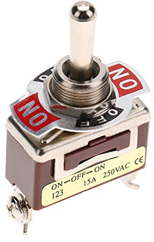 Haofy Pin 15A 250VAC ON-OFF-ON de Longue Durée de Vie de L'interrupteur à Bascule à Double Jet Unipolaire SPDT 3