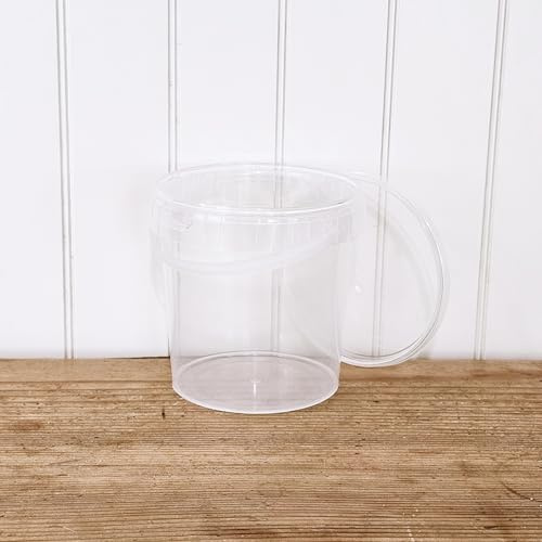 Transparenter Eimer mit Deckel 1L–33L – Lebensmittelecht, Luftdicht & Auslaufsicher – Stabiler PP Kunststoffeimer mit Henkel für Lebensmittel, Lagerung, Küche und Haushalt (5, 1 L)