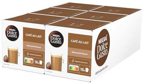NESCAFÉ DOLCE GUSTO Café au Lait Kaffeekapseln 6er Pack (6 x 16 Kapseln)