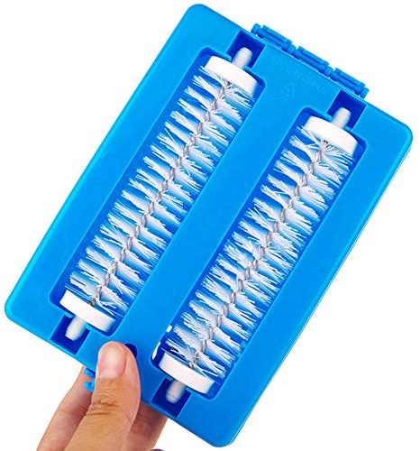 Gutyan Teppich Reinigungsbürste multifunktional Handheld Doppelroller für Sofa Teppiche Krümelstaub Haarreinigungsbürste Zufällige Farbauswahl