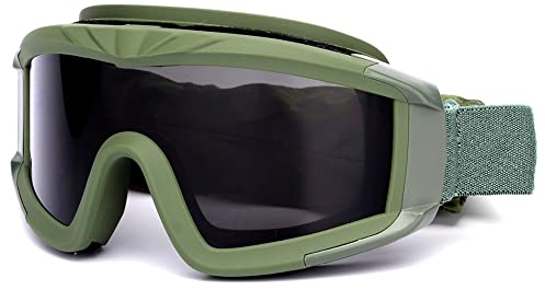 SPOSUNE Outdoor Sport Militär Airsoft Taktische Airsoft-Brille mit 3 austauschbaren Gläsern Schlagfestigkeit Jagdbrille, UV400-Schutz Schießbrille für Männer Frauen Motorradfahren Wargame Paintball