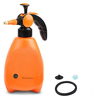 TiCoast Pulverizador de bomba de jardín de 0.5 galones, botella de agua a presión de mano para césped y jardín con boquilla ajustable y válvula de seguridad, para rociar malas hierbas, riego, limpieza