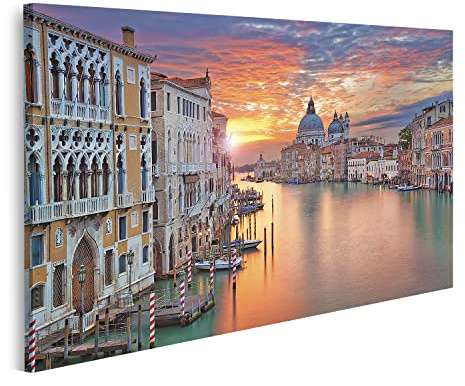 islandburner Quadro su tela Venezia Canale Grande alla luce del sole Quadri Stampe Immagini Murale Decorazione da parete