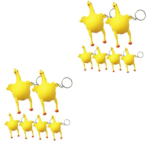 Toyvian 12stücke Quetschhuhn Stressabbau Spielzeug Schlüsselanhänger Lustiges Geräuschloses Sensory Toy Für Junge Mädchen Und Für Partys Und Stressabbau Für Jung Und Alt