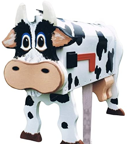 Boîte aux lettres unique en forme de poulet, vache, cheval, boîte aux lettres extérieure résistante aux intempéries pour décoration de jardin ou de bétail