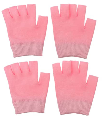 Beavorty 2paare Nachtgelhandschuhe Für Handpflege Feuchtigkeitstherapie-handschuhe Kosmetik-feuchtigkeitshandschuhe Hand-spa-handschuhe Ohne Fingerkuppen Bequeme Hand-spa-behandlung