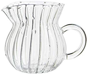 HEXEH Gravy boat Household Glass Teapot Daily Fruit Juice Drink Can British Coffee Milk Jug Microwave-heated Milk Cup, Suitable for Family Cafes Salad dressing gravy boat (Size : Drum-shaped small)