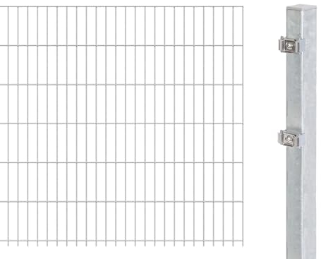 Alberts 641344 Doppelstabmattenzaun als Zaun-Komplettset | verschiedene Längen und Höhen | feuerverzinkt | Höhe 123 cm | Länge 2,5 m