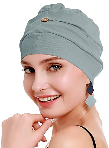 osvyo Baumwoll Chemo Kopfbedeckung für Damen mit Krebs und Haarausfall, Mütze aus Baumwolle, Leichte Kopfbedeckung, Versiegelte Verpackung