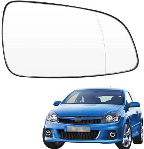 Ruolin Spiegelglas Rechts, Außenspiegel Glas Ersatz Spiegelglas Beheizbar Rechts Kompatibel mit Opel Astra H 2004-2009