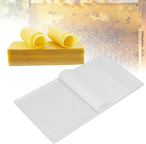 Topyond Lot De 2 Moules en Silicone pour Feuille De Base De Cire d'abeille,Presse Manuelle à Gaufrer pour L'apiculture,pour Grandes Ou Plusieurs Tailles,pour Créer des Feuilles De Cire d'abeille