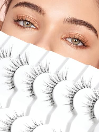 Wispy Wimpern Natürlicher Look Fuchsaugen Wimpern 15mm Künstliche Wimpern 3D Volumen Fake Lashes Siligli 7 Paar