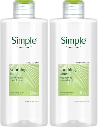 Simple Kind to Skin Soothing Facial Toner 200ml (Pack of 2)