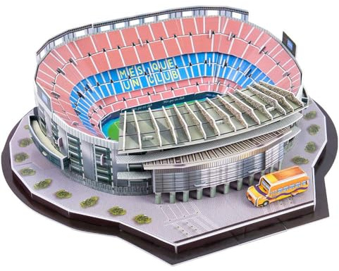 Habarri - Camp NOU Puzzle 3D - Komplettset 3D Puzzle Stadion - 3D Fußballstadion für Kinder und Erwachsene - Fußballstadion Modell - Modellbau - 79 Elemente