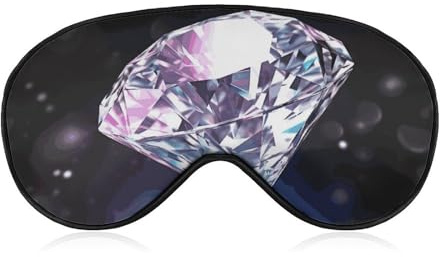 Schlafmaske, weich, bequem, Augenmaske mit verstellbarem Riemen, Augenabdeckung, hübscher Diamant-Augenschatten für Männer und Frauen, Arbeit, Reisen