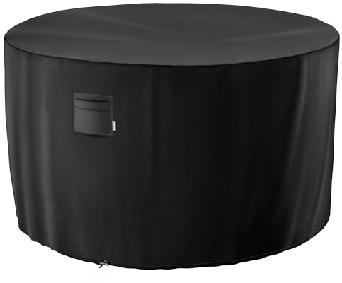 iBirdie Round Patio Furniture Cover 54 x 34 inch, Outdoor Waterproof and Weatherproof for Garden Table and Chairs, Heavy Duty 600D, fit 54, 52, 50 Diameter