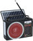 Radio Am/FM/SW Bluetooth Retro portátil y compacta con Panel Solar, iluminación LED portátil, batería Recargable, Reproductor MP3 Compatible con Tarjeta TF/USB (Rosa)