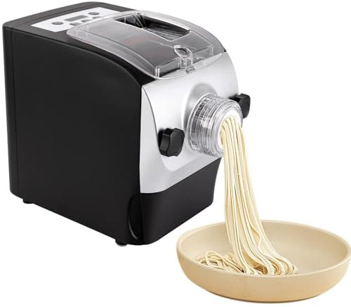 Macchina Per Pasta Automatica Che Produce Pasta Fresca | Pressa Per Pasta Automatica 260W | Macchina Per Ramen Commerciale Con 8 Diverse Forme/Display A Led-Capacità Di Farina Secca 500G,Black