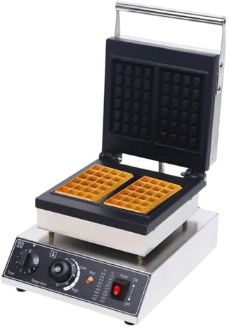 Gofrera profesional de 1500 W, gofrera belga, rectangular, antiadherente, temperatura controlada, para panadería, restaurante