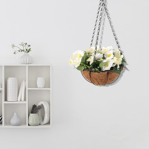 Cabilock Blumenkorb Pflanzen Wandbehänge Glyzinien Anlage kunstpflanze kunstplflanze Pendant lamp Hanging Basket Flower pots Dekoration Künstliche Hängekörbe mit Blumen Blumenampel Plastik