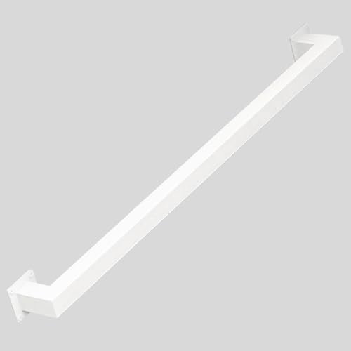 Corrimano – ringhiera per scale interne – ringhiera per scale, 30 cm, colore bianco, corrimano per scale, esterni/interni in acciaio inox (bianco, 30 cm)