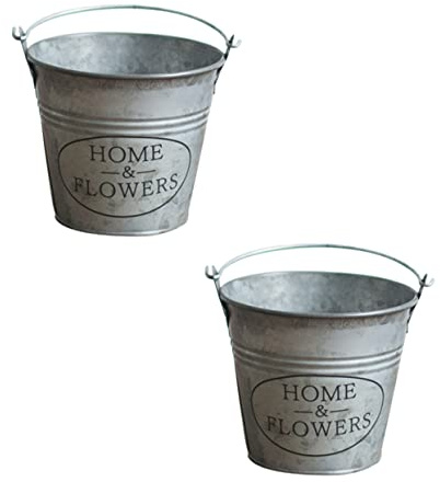 Toyvian 2pezzi Secchio Per in Secchio Per Piantare Realizzato in Materiale Resistente Design e Maniglia Per Trasporto Facile