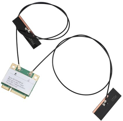 Carte sans Fil WiFi 7, Double Bande 802.11ax Mini PCI-E Adaptateur de Réseau de Carte WiFi, BT5.4 2,4 GHz 574Mbps 5 GHz 2,4 Gbps 6GHz 5800Mbps pour Les Ordinateurs Portables (avec antenne)
