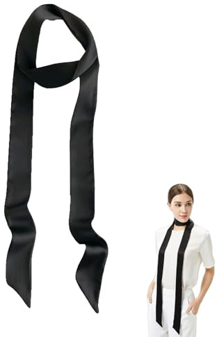 Damen Satin Gürtel aus Seidentuch Stoff,Vielseitiger Seidenschal Taillengürtel,Elegante Satin Krawatte Damen,Mode Stoffgürtel Accessoire,Langes Halstuch oder Schal für Kleider,Hüte und Haaraccessoires