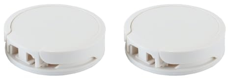 DUZEPA Portavasos plegable con clip (paquete de 2) - Universal para escritorio/pared, soporte para colgar bebidas y botellas para tazas de café/agua, blanco
