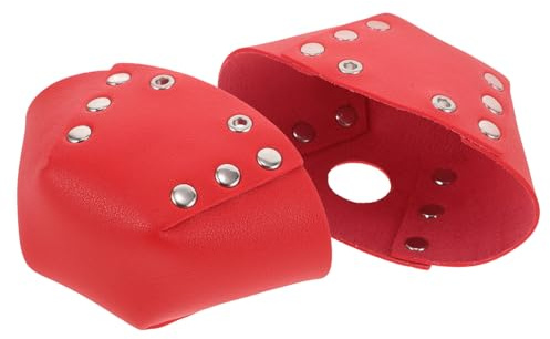 Mikinona 2 pièces Protège-Orteils pour Patins à roulettes Rouge Protection Robuste Amovible Compatible Hommes et Femmes Facile à Installer Protège Les Pointes des Rollers et Patins à Glace