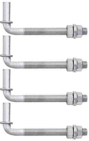 QUARKZMAN 4 Paquete Pernos J Bisagras 6 Bisagras Puerta Granja Acero Galvanizado Pernos J Para Cerca Cadena Con Pin Macho 5/8 Para Patio Trasero Puerta De Jardín De Granja