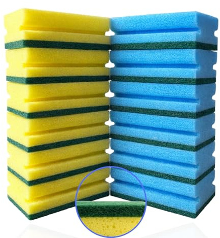 8X Handgrip Sponge Scourer Kitchen Cleaning Sponges, Cleaning Scrub Sponge,Scouring Pads, Pot Scrubber, General Purpose Sponge (Pack of 8)