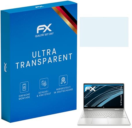 atFoliX Schutzfolie kompatibel mit HP Envy x360 15-ed1779ng Folie, ultraklare FX Displayschutzfolie (2X)