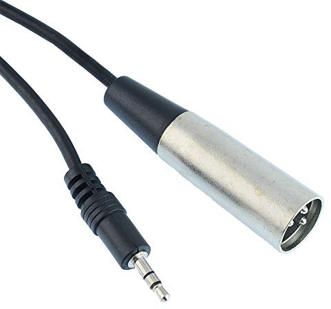 3.5mm Stereo Plug to Male XLR Audio Mic Cable Lead PC/Laptop to Mixer/Speaker (5m Length)