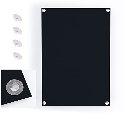 Tom'Shop Dachfenster Rollo [Schwarz, S06, 96cm x 93cm] Thermo Rollo Dachfenster Sonnenschutz Verdunkelungsrollo für Velux Hitzeschutz Dachfensterrollo mit Saugnäpfen ohne Bohren