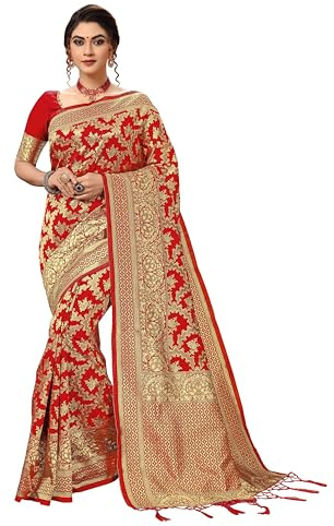 Nivah Fashion Women's Banarasi Art Silk Saree with Blouse Piece