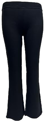 KKmeter Girls Boys' Classic Loose Boot Cut Pants Loose Jazz Latin Ballroom Salsa Yoga Tango Modern Dance Trousers Dancewear (Black, 10-12)