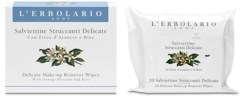 Salviettine Struccanti Delicate Fiore D'Arancio E Riso L'ERBOLARIO 20 Pezzi