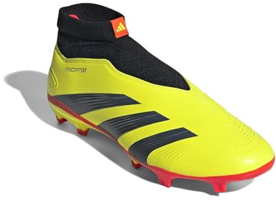 adidas Tenis unisex 24 League sin cordones para suelo firme, Team Solar Amarillo/Negro/Blanco, 11 US Women/10 US Men