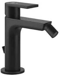 Gessi Emporio Via Manzoni ßko miscelatore monocomando per bidet, con scarico, 38608, Colorazione: Nero XL
