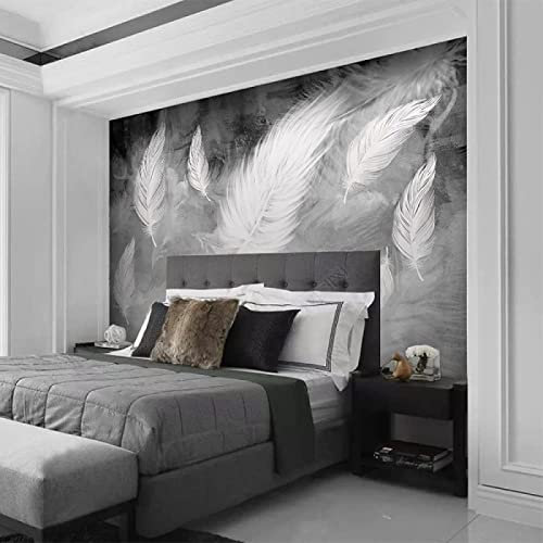 Papel Pintado Pared 3D Papel Tapiz Pared De Ladrillos De Plumas Blancas Fotomurales 3D Tv Fondo Pared Moderno Dormitorio Murales