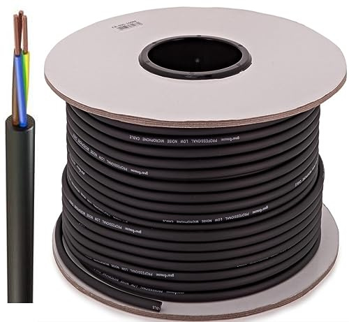 318 Flex Round Black Flexible Rubber Cable - Indoor/Outdoor (30 Meters, 3 CORE 1MM)