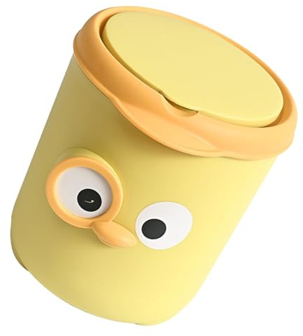 AOKWAWALIY Poubelle De Bureau Mini Corbeille À Papier Avec Couvercle Rabattable Petite Poubelle Pour Chambre Salon Étude Salle De Bain Voiture Déchets Miettes Et Emballages