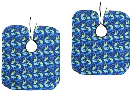 FRCOLOR 2stücke Wasserdichter Friseurumhang Aus Polyester Pongee Für Junge Mädchen Verstellbar Mit Niedlichem Wal-muster Für Haarschnitte Und Friseursalons