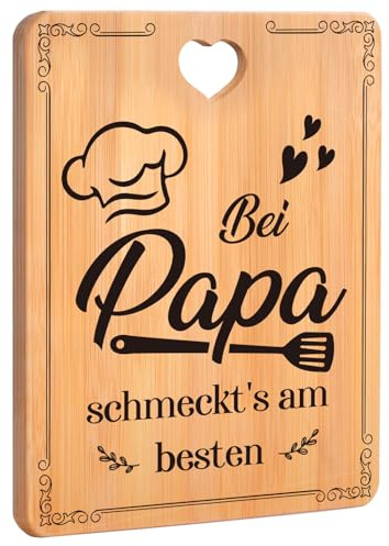Papa Geschenk - Graviertes Bambus Schneidebrett, Geschenke für Papa | Bester Papa Geschenk, Geburtstagsgeschenke für Papa, Weihnachten Geschenke für Papa